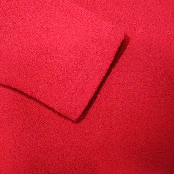Lands End 1/4 Zip Fleece Pullover RED Womens Medium/Tall WARM COZY Jacket - Picture 15 of 16